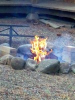 Campfire at Broken Arrow Crossing, Winchester, Idaho
