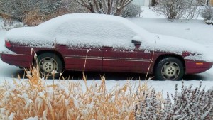 country girl & author Janet Chester Bly's snow covered Chevy