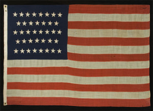 Broken Arrow Crossing 38-star 1880 U.S. flag
