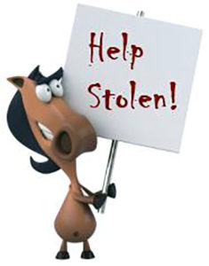 Horse stolen sign