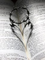 Bible with heart & thorns