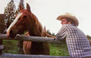 Author Stephen Bly with horse Sundance