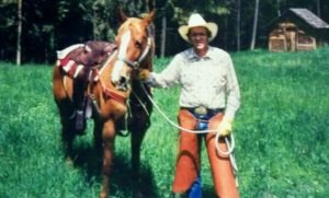 Author Stephen Bly with his horse Sundance