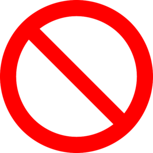 NO Not Permitted Sign