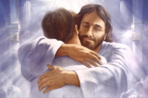Jesus Hugging Man
