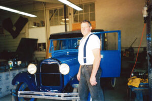 Lin Thomas with Model A